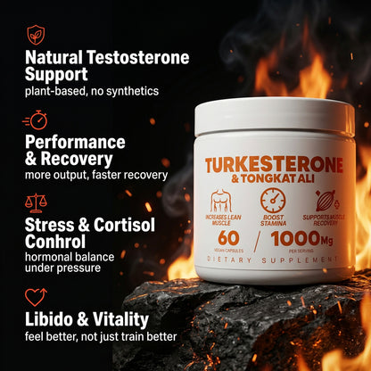 Turkesterone & Tongkat Ali - Natural Testosterone Support